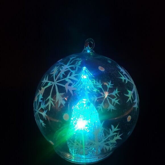 Sorelle Spun Glass Light Up Color Change Christmas‎ Tree Large Hand Blown Globe - Picture 12 of 13